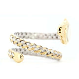 Just Cavalli Twined Mother of Pearl Dial Two Tone Steel Strap Watch for Women  - JC1L305M0055