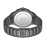 Hugo Boss Taper Chronograph Black Dial Black Steel Strap Watch for Men - 1514090