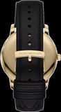 Emporio Armani Minimalist Green Dial Black Leather Strap Watch for Men - AR11601