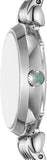 Emporio Armani Gianni T Bar Green Dial Silver Steel Strap Watch for Women - AR11667