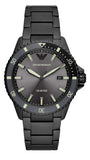 Emporio Armani World Explorer Black Dial Black Steel Strap Watch for Men - AR11398