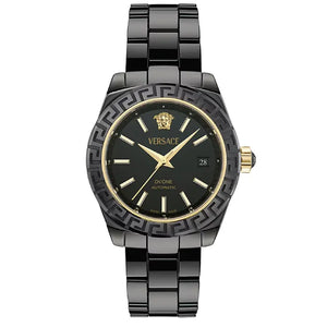 Versace DV One Mini Black Dial Black Steel Strap Watch for Women - VE9F00124