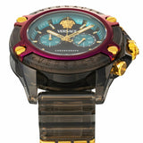 Versace Icon Active Chronograph Black Dial Black Siliconen Strap Unisex Watch - VE8P00224