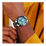 Hugo Boss Runner 3H Green Dial Silver Steel Strap Watch for Men - 1514208