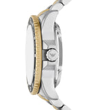 Emporio Armani Sea Explorer Black Dial Two Tone Steel Strap Watch for Men - AR60089