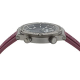 Versace Greca Logo Diver Quartz Black Dial Purple Rubber Strap Watch for Men - VE8G00224