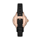 Emporio Armani Mia Mother of Pearl Dial Black Leather Strap Watch for Women - AR11598