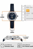 Emporio Armani Mia Moonphase Blue Dial Blue Leather Strap Watch for Women - AR11629