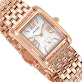 Tory Burch Eleanor Mother of Pearl White Dial Rose Gold Steel Strap Watch for Women - TBW1079