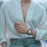 Emporio Armani Sea Explorer Yellow Dial Silver Steel Strap Watch for Men - AR60083