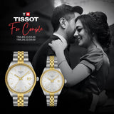Tissot Ballade Quartz Silver Dial Two Tone Steel Strap Watch for Women - T156.210.22.031.00