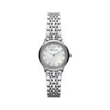 Emporio Armani Alpha Mother of Pearl Dial Silver Steel Strap Watch for Women - AR1803
