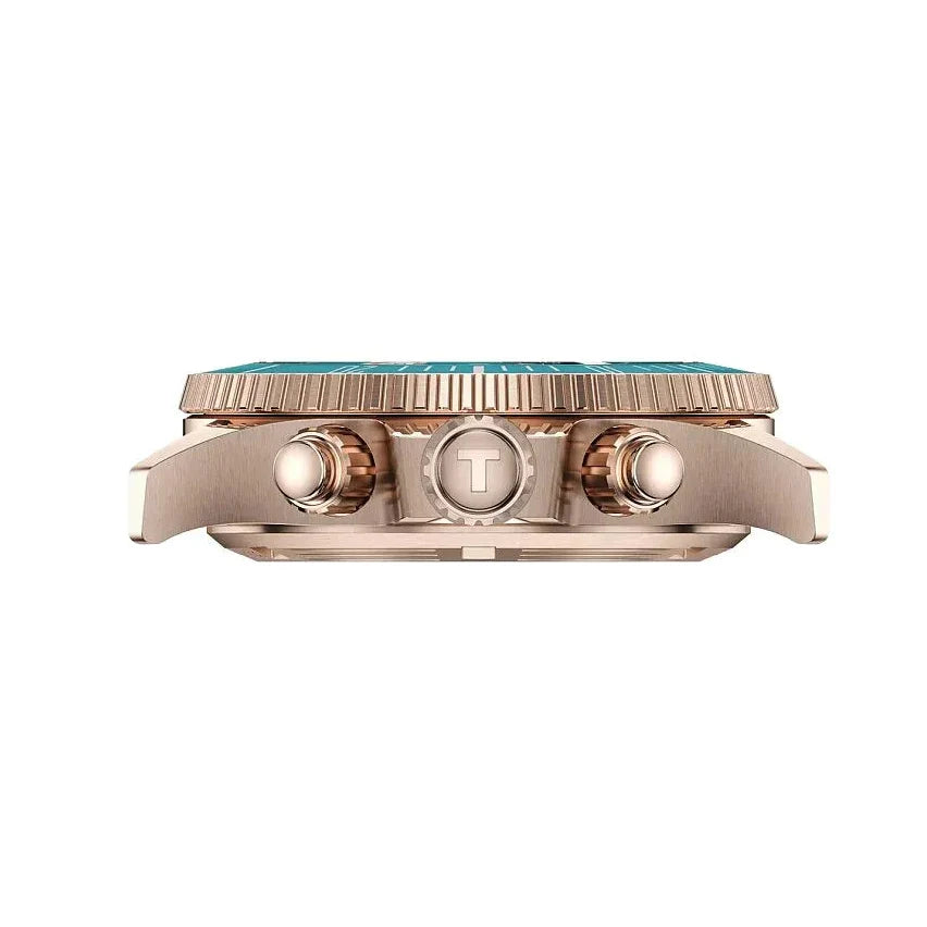 Tissot Seastar 1000 Chronograph Turqouise Dial Turqouise Rubber Strap Watch for Women - T120.217.37.041.00