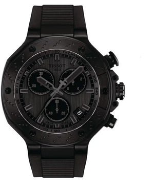 Tissot T-Race Chronograph Black Dial Black Rubber Strap Watch for Men - T141.417.37.061.00