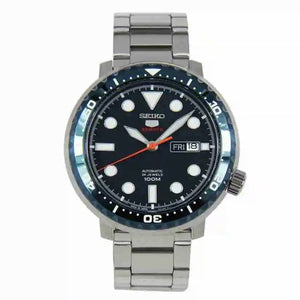 Seiko 5 Sports Automatic Blue Dial Silver Steel Strap Watch for Men - SRPC63J1