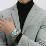 Hugo Boss Strike Turquoise Blue Dial Silver Steel Strap Watch for Men - 1514171