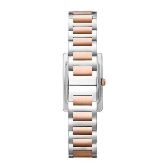 Emporio Armani Genni Mother of Pearl Dial Two Tone Steel Strap Watch for Women - AR11626