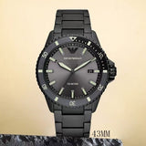 Emporio Armani World Explorer Black Dial Black Steel Strap Watch for Men - AR11398