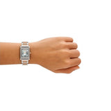 Emporio Armani Genni Mother of Pearl Dial Two Tone Steel Strap Watch for Women - AR11626