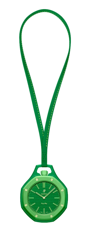 Swatch x AP Royal Pop Green Dial Green Leather Lanyard Watch for Men - Green Eight