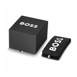 Hugo Boss Runner 3H Black Dial Silver Steel Strap Watch for Men - 1514210