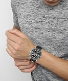 Hugo Boss Runner Chronograph Black Dial Black Silicone Strap Watch for Men - 1514141