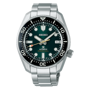 Seiko Prospex 140th Anniversary Limited Edition Automatic Scuba Divers Green Dial Silver Steel Strap Watch for Men - SPB207J1