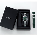 Seiko Prospex 140th Anniversary Limited Edition Automatic Scuba Divers Green Dial Silver Steel Strap Watch for Men - SPB207J1