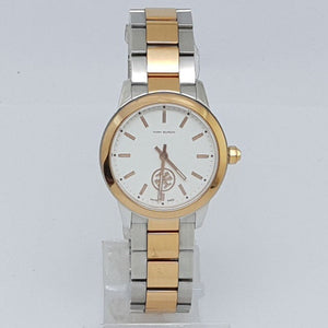 Tory Burch Collins White Dial Two Tone Steel Strap Watch for Women - TBW1306