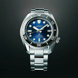 Seiko Prospex Marinemaster Automatic Scuba Divers Blue Dial Silver Steel Strap Watch for Men - SPB187J1