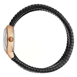 Just Cavalli Snake Black Dial Black Steel Strap Watch for Women - JC1L269M0075