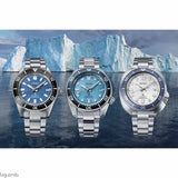 Seiko Prospex Glacier Save The Ocean Special Edition Automatic Blue Dial Silver Steel Strap Watch for Men - SPB299J1