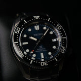 Seiko Prospex Marinemaster Automatic Scuba Divers Blue Dial Silver Steel Strap Watch for Men - SPB187J1