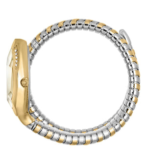 Just Cavalli Taglio Silver Dial Two Tone Steel Strap Watch for Women - JC1L225M0075