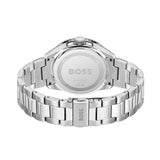 Hugo Boss Runner 3H Burgundy Dial Silver Steel Strap Watch for Men - 1514209