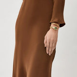 Just Cavalli Ornato Green Dial Gold Steel Strap Watch for Women - JC1L303M0035