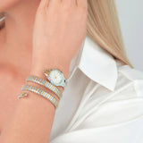 Just Cavalli After Party Silver Dial Two Tone Steel Strap Watch for Women - JC1L269M0065