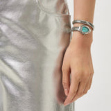 Just Cavalli Lady Snake Blue Dial Silver Steel Strap Watch for Women - JC1L249M0015