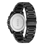 Hugo Boss Strike Chronograph Black Dial Black Steel Strap Watch for Men - 1514291