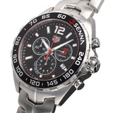 Tag Heuer Senna Chronograph Special Edition Black Dial Silver Steel Strap Watch for Men - CAZ1015.BA0883