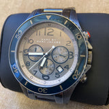 Marc Jacobs Rock Chronograph Silver Dial Silver Steel Strap Watch for Men - MBM5028