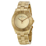 Marc Jacobs Blade Gold Dial Gold Steel Strap Watch for Women - MBM3126