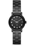 Marc Jacobs Marc Black Dial Black Steel Strap Watch for Women - MBM8673