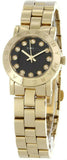 Marc Jacobs Amy Black Dial Gold Steel Strap Watch for Women - MBM3336