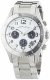 Marc Jacobs Marc Chronograph Silver Dial Silver Steel Strap Watch for Men - MBM3155