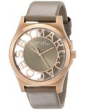 Marc Jacobs Henry Dinky Skeleton Beige Dial Beige Leather Strap Watch for Women - MBM1245