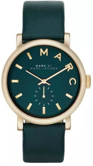 Marc Jacobs Baker Green Dial Green Leather Strap Watch for Women - MBM1268