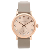 Marc Jacobs Baker Rose Gold Dial Grey Leather Strap Watch for Women - MBM1400