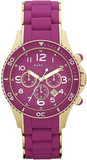 Marc Jacobs Rock Chronograph Purple Dial Purple Silicone Strap Watch for Women - MBM2576