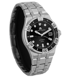 Maurice Lacroix Aikon Venturer Automatic Black Dial Silver Steel Strap Watch For Men - AI6057-SSL22-330-1